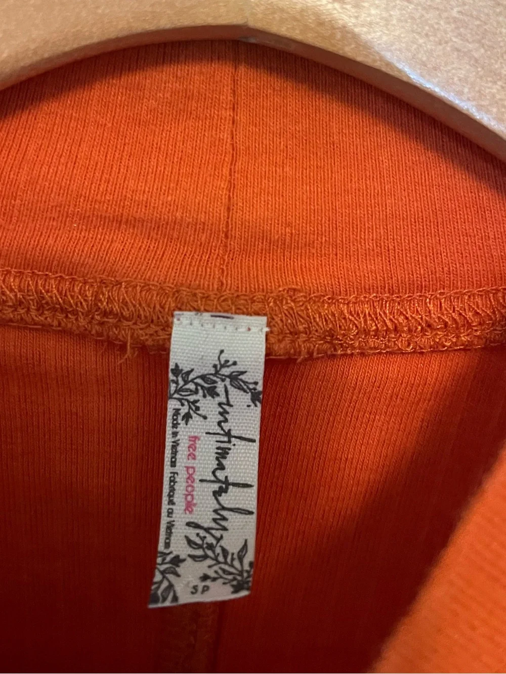 Free People Ribbed The Rickie Long-Sleeve Crewneck Dress Top - Burnt Orange